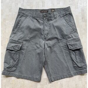 OLD NAVY Cargo Shorts Men's 34 Olive Green Pockets Rugged Vintage Y2K